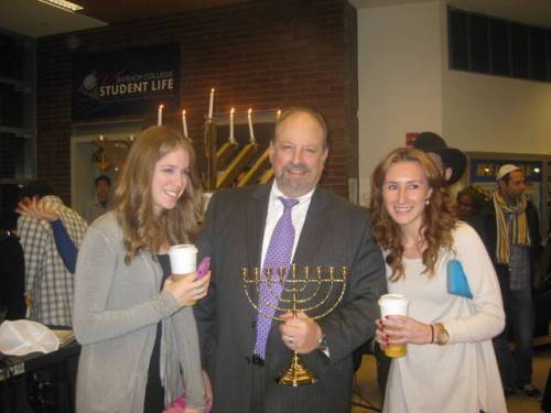  President Wallerstein at a Menorah Lighting Ceremony in 2010